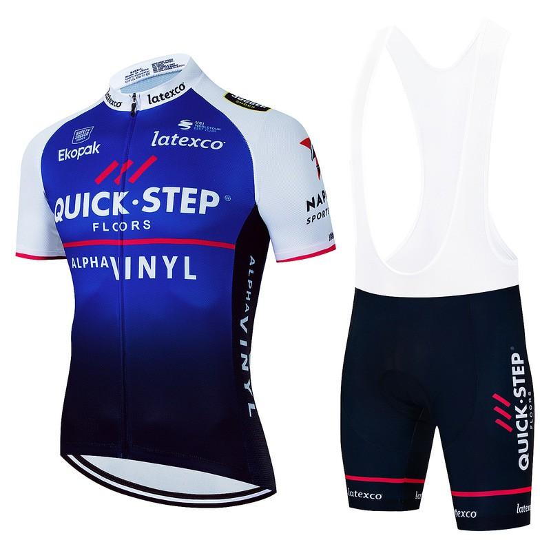QuickStep Mens Cycling Jersey Short Sleeve Breathable Quick-Dry Mountain Road Bike Apparel