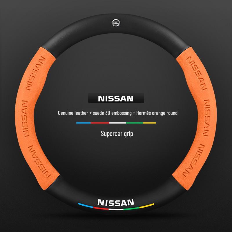 Чехол на руль Nissan X-Trail (08-23) - Флокированное углеродное волокно, универсальная посадка на все сезоны.
