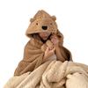 Winter Throw Blanket Cloak With Hood Thick Soft Plush Warm Wearable Blanket for Children and Adults