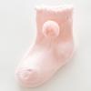 New Baby Short Socks POM Deco Transfer Hollow Side Kid Girl Loose Sock Mouth Christmas Red Cute Fleece Little Ball Ornament
