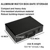 AUKURA Aluminum Watch Deluxe Watch Storage Box Display Fits Large Watches Up To 55mm 15-Slot Case, Organizer.
