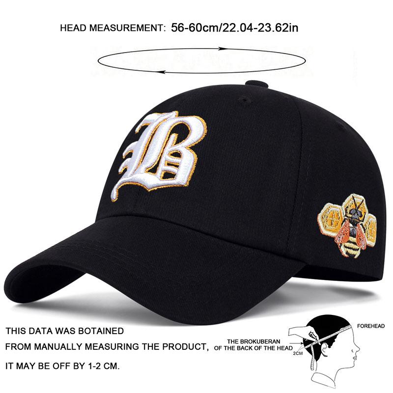 Бейсболка с вышитой буквой B, хлопковая кепка Snapback, солнцезащитные шляпы, весенне-летняя кепка для папы, кепки в стиле хип-хоп для мужчин и женщин