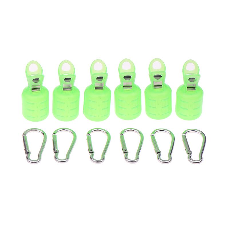 6Pcs New Squid Jig Bait Protector Kit Webfoot Octopus Egi Hook Cover Cuttlefish Umbrella Lure Cap With Carabiner Sea Accessories