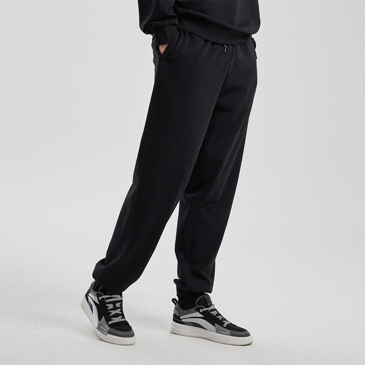 Li Ning Sports Fashion Series Cuffed Loose Fit Sweatpants Men Bottoms Black AKLR529-1