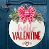Знак на дверь ко Дню святого Валентина, деревянный знак на дверь с красным розовым бантом, настенная табличка для фермерского дома, декор крыльца входной двери
