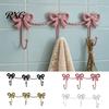 Iron Art Wall Hanger Bow Triple Hook, Mounted Decorative Hanger, French Style Decor Gold Metal Organizer for Entryway Bathroom And Bedroom Girls Room
