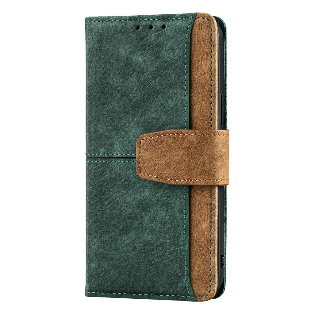 Lichicase Contrast Color Leather Mart Phone Case for Redmi Note 15 15 Pro 15 Pro+ Flip Holder Back Cover