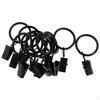 12 Coated Curtains with Clips, 25mm / 32mm Diameter