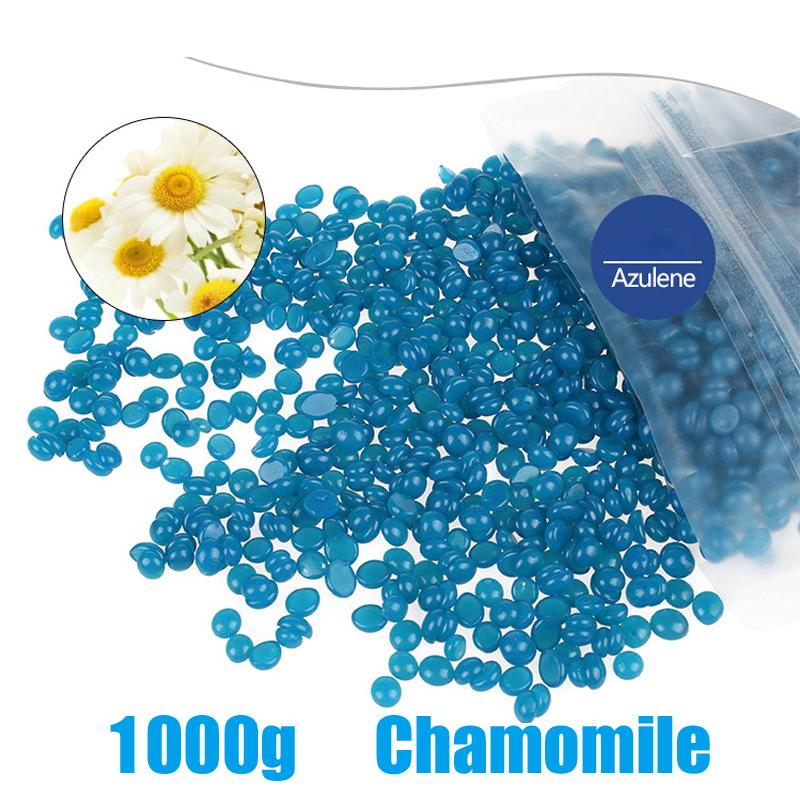 1000 г Горячая пленка Безболезненные восковые бобы Твердые восковые бобы Нагреватель для воска Эпиляция Восковые бобы Бикини Лицо, Ноги и Тело Удаление волос