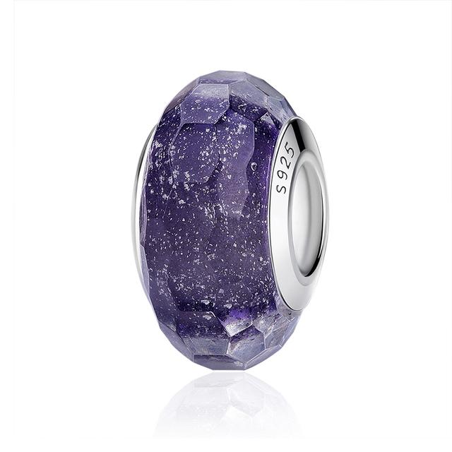 2023 Новый Оригинальный 100% Стерлингового Серебра 925 пробы Стеклянные Бусины Дерево Камень Муранский Цветок Подвески Подходит Браслет Diy Женские Ювелирные Изделия