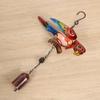 1pc Luminous Metal Wind Chime Pendant Hanging Creative Peacock Frog Parrot Wind Chime Home Garden Decoration Yard Pendant