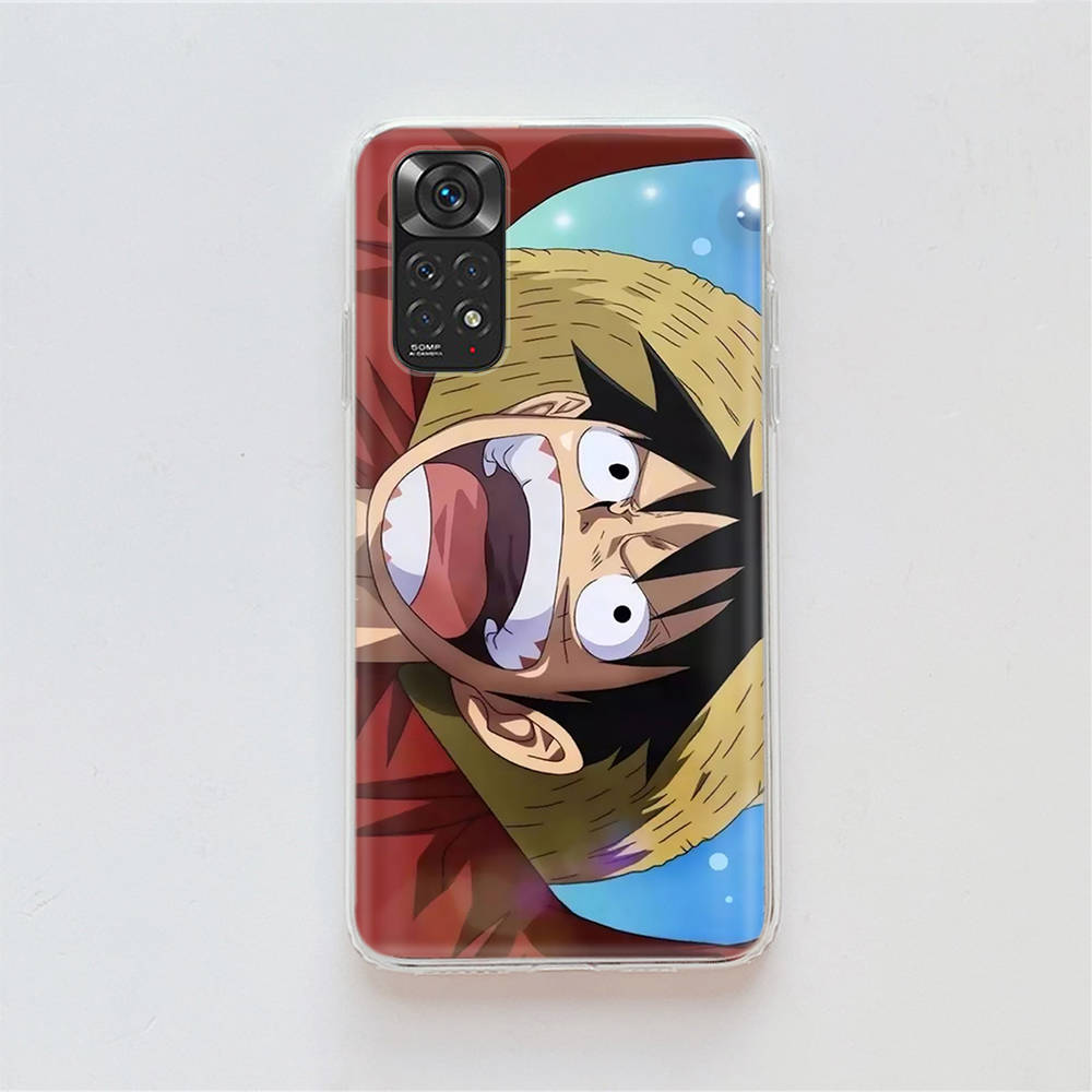 Чехол DT28 One Piece Luffy для Samsung A04 A14 A23 A34 A54 M23 M33 M52 M53 Realme 10 9 C30S C35 C55 VIVO Y02S Y21 Y33S Y51 X80 Pro Прозрачная крышка