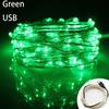 5/10 м водонепроницаемый USB светодиодный медный провод сказочные гирлянды украшения
