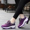 2025 Women's Sports Shoes Casual Lace Up Thick Soled Women's Shoes Slope Heels Anti Slip Running Camping and Hiking Shoes Male