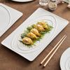 Pure White Creative Texture Ceramic Flat Plate Restaurant Steak Plate Sushi Plate Pasta Plates Dessert Dish Specialty Tableware