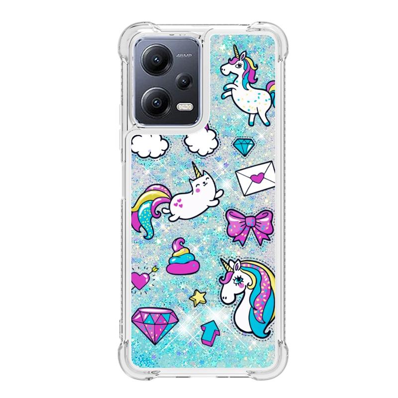 Чехол Redmi Note 12 Pro Для Funda Xiaomi Redmi Note 12 Pro Чехол Динамический Жидкий Чехол с Блестками на Redmi Note12 12Pro Чехлы для Телефонов