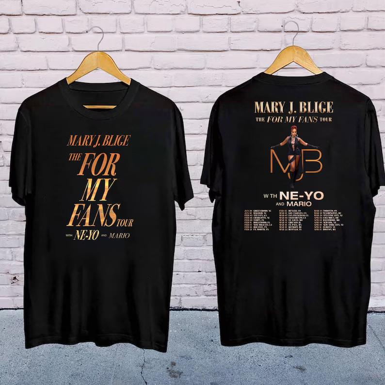 2026 Mary J Blige The For My Fans Tour T-shirt Mary J Blige 2026 Concert