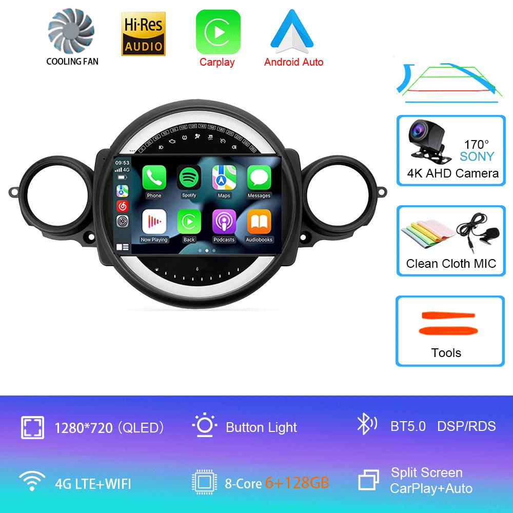 Car Radio Android 14 For BMW Mini Cooper R56 R60 R51 2006 - 2015 GPS Carplay Navigation Stereo Auto DSP BT DVD Multimedia Player