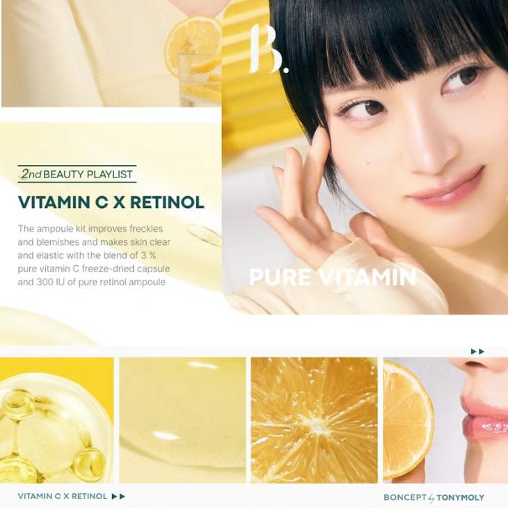 [BONCEPT от TONYMOLY] Набор ампул двойного действия с лиофилизированным витамином C