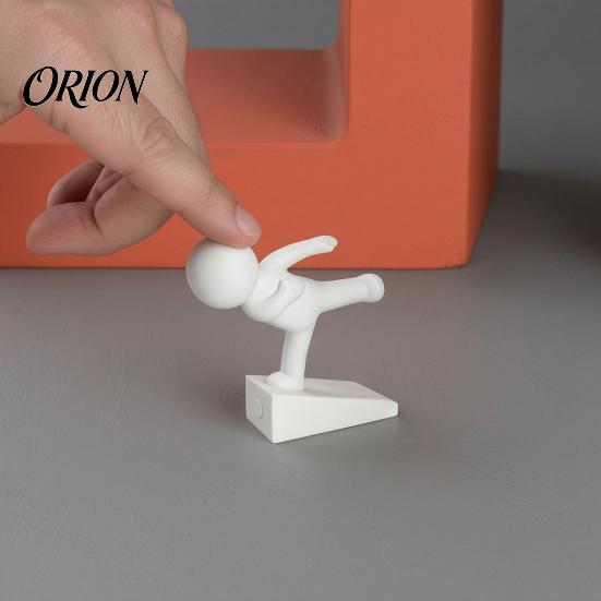 Декоративный дверной упор, без заусенцев, устойчивый 3D-печатный упор, цельнолитой упор-фигурка пинающего человека, дизайн защищает стены и мебель