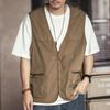 Men's Korean-Style Summer Workwear Vest: Trendy Outdoor Fishing Multi-Pocket Sleeveless Jacket