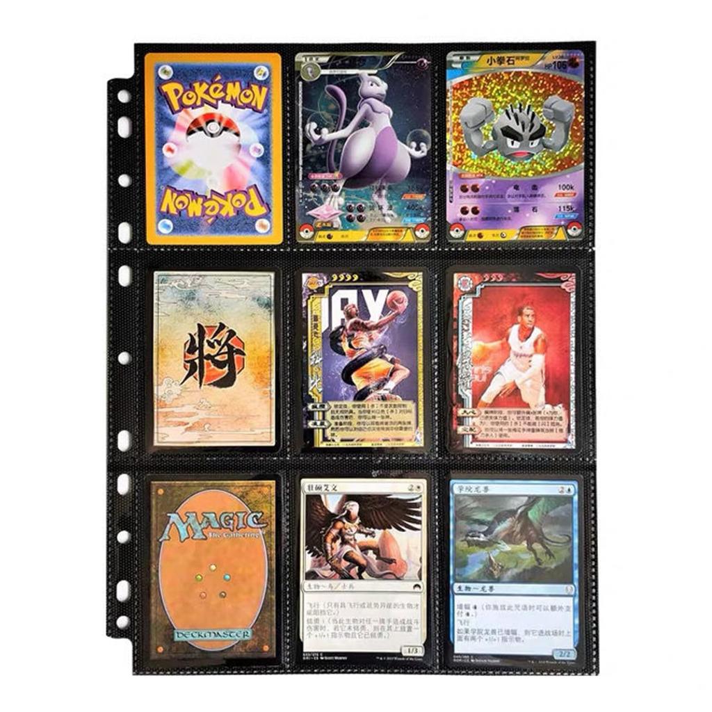 Файл для коллекционных карточек WISSUA Файл для карточек, совместимый с 2, 3, 4, 9-карманными картами и другими карманными размерами 18 карманов с обеих сторон 50 отверстий, отверстий, отверстий,