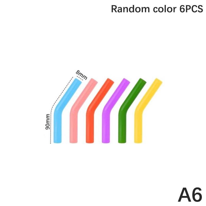 6 шт., чехол для соломенного наконечника, силиконовый наконечник для соломинки, защитный чехол для языка, против царапин, против ожогов, всасывающий наконечник 6 мм, 8 мм, 10 мм