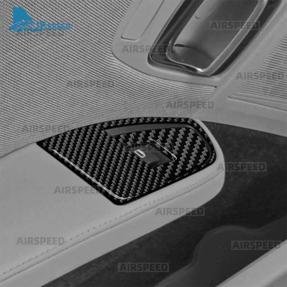 Carbon Fiber Style Window Switch Panel for BMW i3 2013-2022