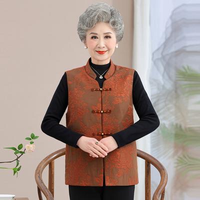 Осенний жилет для пожилых женщин, новый китайский жилет для бабушки, новый жилет, одежда для мамы