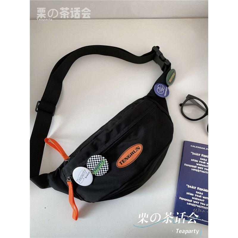 Сумка на пояс для мобильного телефона в японском стиле, в стиле инс, модная мужская нагрудная сумка, минималистичная универсальная сумка, женская повседневная спортивная сумка-мессенджер, мужская