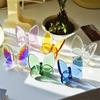 1PC Party Decor Unique Photo Props Desk Decorations Crystal Butterfly Desk Ornament Transparent