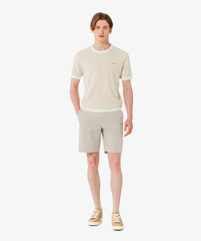LACOSTE Men'S Multi-Stripe Short Sleeve Crew Neck Pullover Ah307E-56G 02S