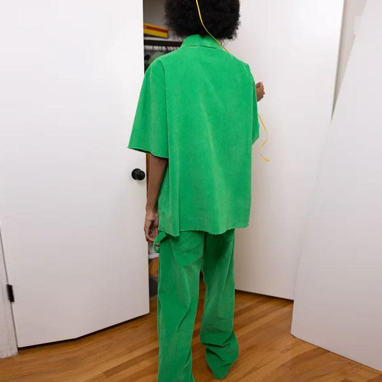 Drew House Corduroy Shirt 'Green' Men's DR-SS21-83