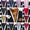 Silk Scarf Cravat for Men Ascot Tie Pocket Square Cufflinks Fashion Set