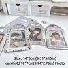 Высококачественный держатель для фотокарточек K-pop 3 дюйма, подвеска для демонстрации фотографий, фоторамка для айдолов, ПВХ, серебряный держатель для карт