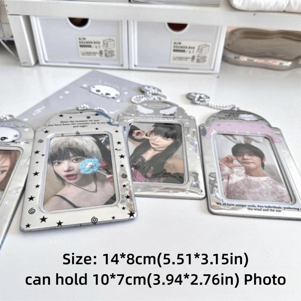 Высококачественный держатель для фотокарточек K-pop 3 дюйма, подвеска для демонстрации фотографий, фоторамка для айдолов, ПВХ, серебряный держатель для карт