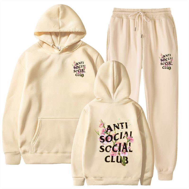 Брючные костюмы Толстовка с капюшоном Унисекс Костюм Мужской Женский Удобный Мягкий