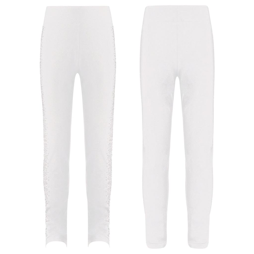 Штаны для фигурного катания, тренировочная одежда для девочек, детские леггинсы для катания на коньках с блестящими стразами