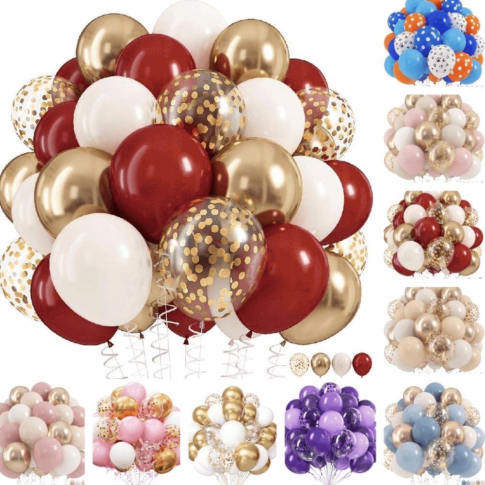 60Pcs 10 Inch Latex Balloons Lightweight Birthday Party Supplies Balloon Set Wedding Decor