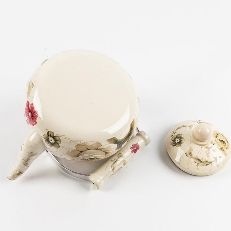 Эмалированный керамический чайник с ручкой, бытовой кувшин для воды, чайник для молока, утолщенный чайник, более толстый чайник