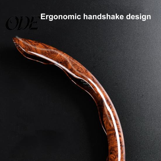 Steering Wheel Protective Cover 1 Pair Car Super-thin Peach Wood Grain Segmented Universal Anti-slip Auto Protector Interior Accessories Automotive