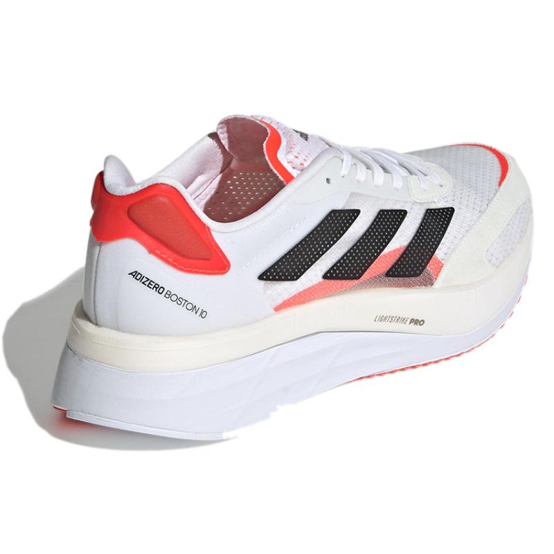 adidas Кроссовки Adizero Boston 10 Белые Черные Солнечно-красные Женские FY4080