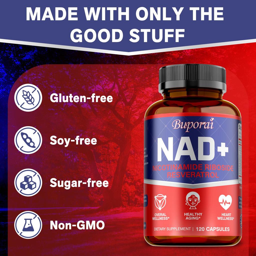 Buporai - Resveratrol & Nicotinamide Riboside Capsules - Heart Health