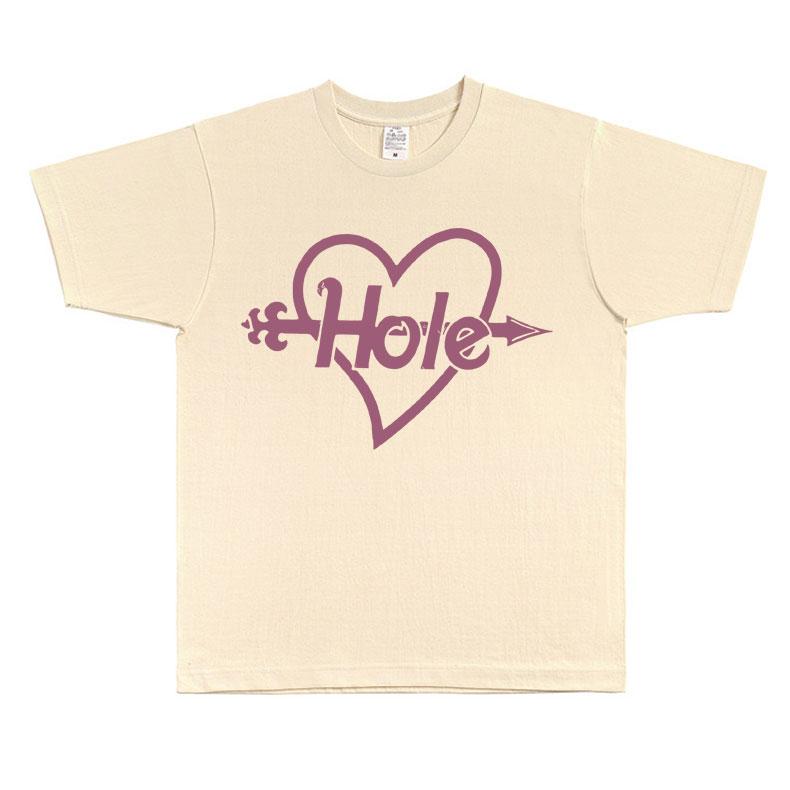 Альтернативная рок-группа Hole Футболка с графическим принтом розового сердца и стрелы Футболки Кортни Лав Мужские Женские Готические Футболки Оверсайз