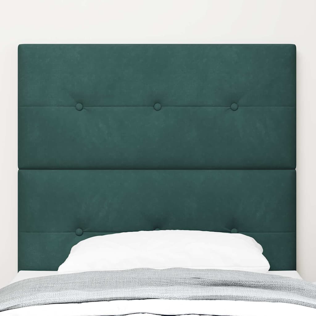 Headboard in Dark Green 80 cm Velvet