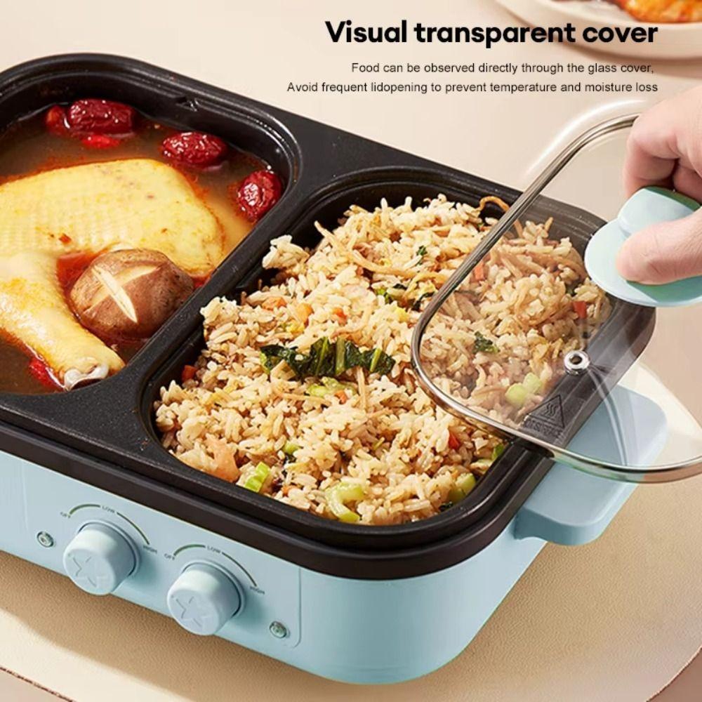 Dual Temperature Control Hot Pot Machine Electric Hot Pot Indoor Barbecue