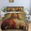 3D Jesus Duvet Cover Christian Sacred Jesus Bedding Set Comforter Cover Suitable For Christian Jesus Bedding God Bless You