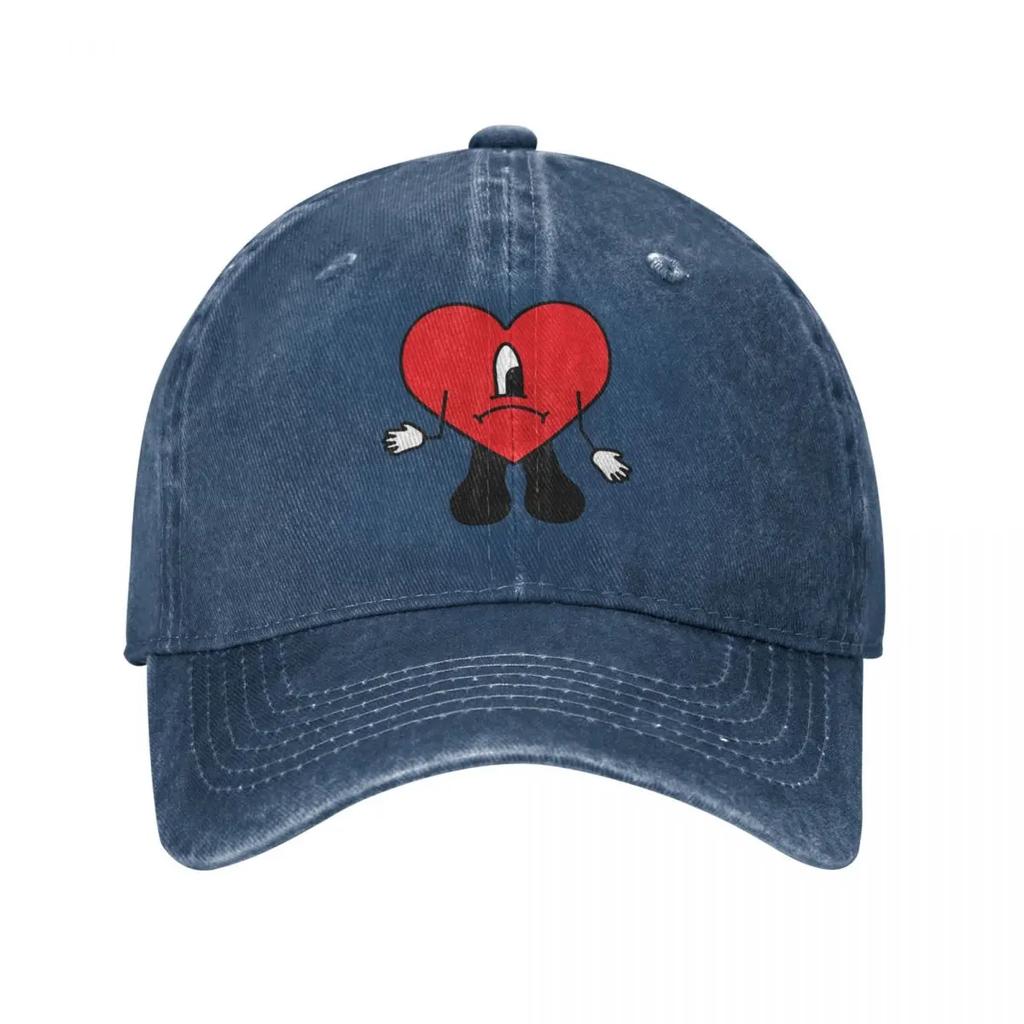 Bad Bunny Denim Baseball Cap Snapback Hat Men Un Verano Sin Ti Music Cap Summer Autumn Vintage Casquette