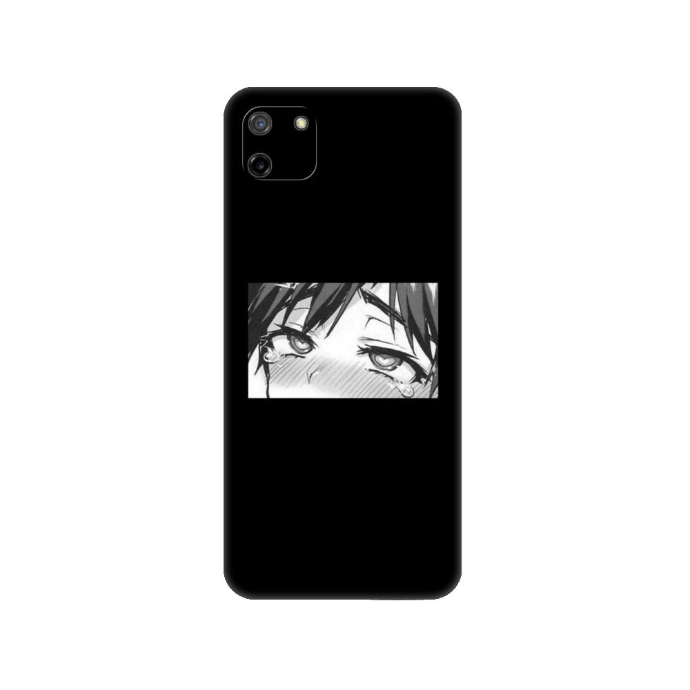 Черный чехол из ТПУ для OPPO Realme C11 2020 2021 C20 C21 C21Y C25Y задняя крышка японская аниме эстетика