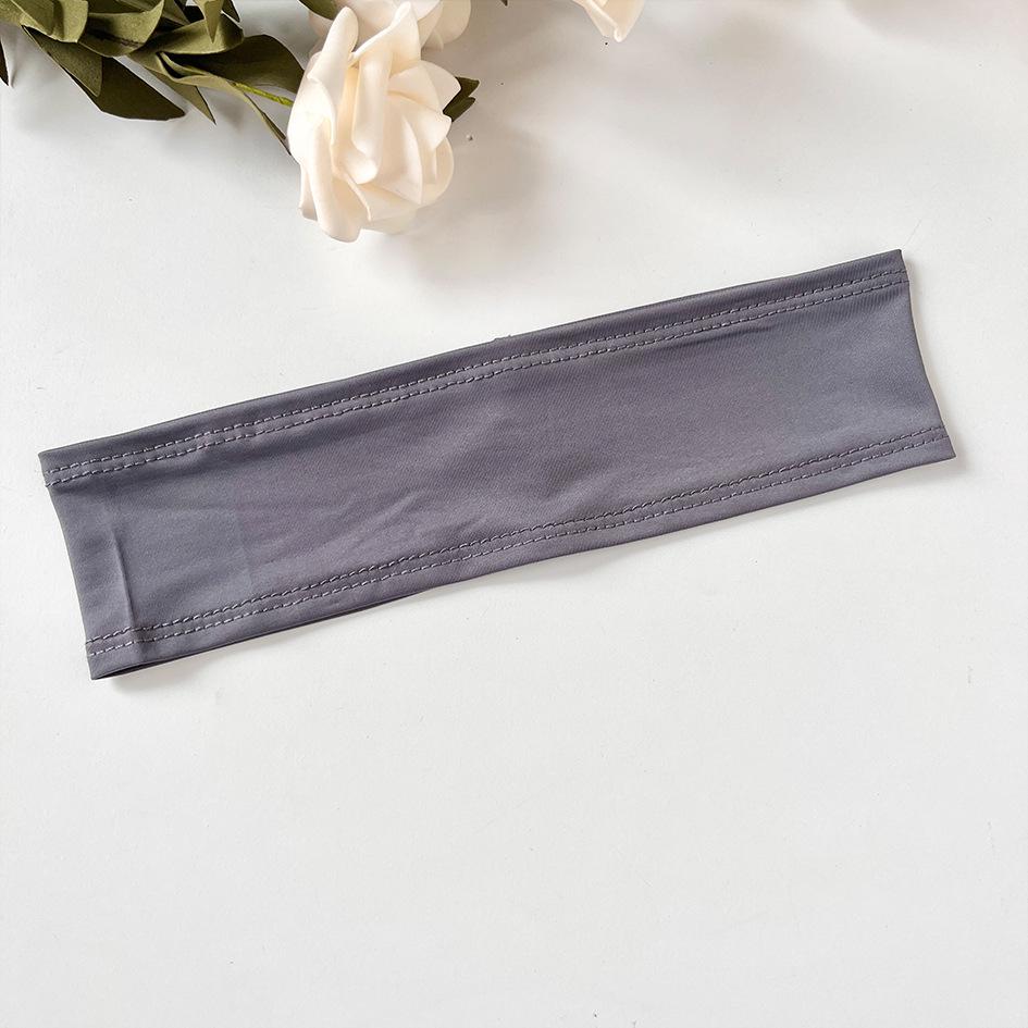 Трансграничная повязка для йоги из ледяного шелка: Однотонная повязка на голову для фитнеса, умывания лица и закалывания волос